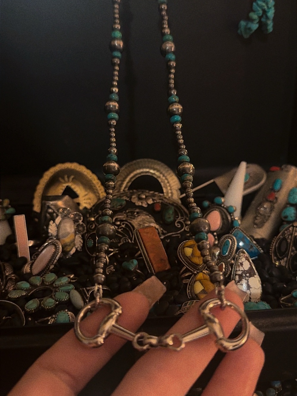 Sterling silver and turquoise necklace